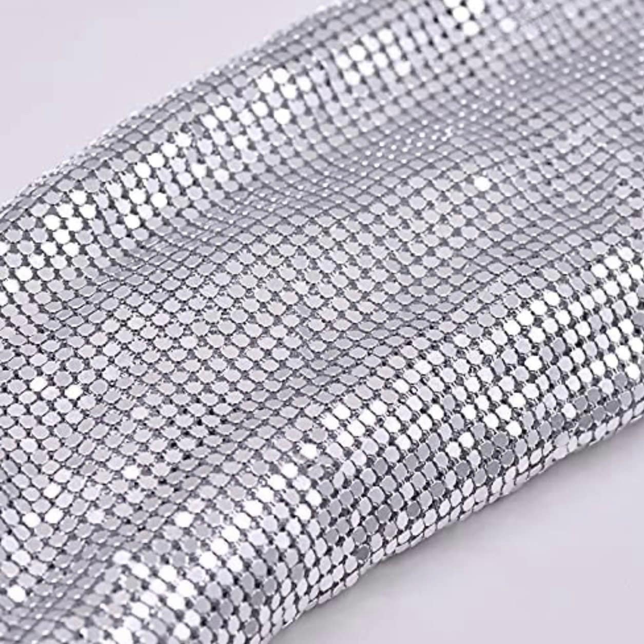 Silver Metal Chainmail Fabric Metal Mesh Fabric Metal Mesh Sheet Etsy UK