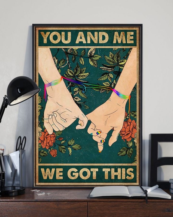You And Me We Got This Canvas Painting Picture Lgbt Hand Art Etsy