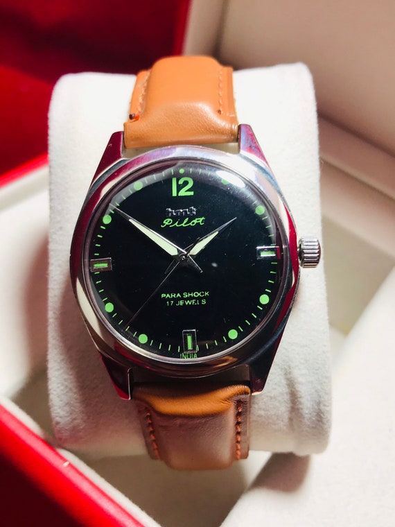 hmt pilot black dial