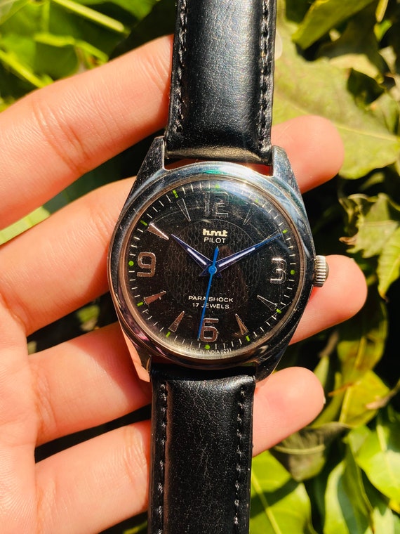 hmt pilot black dial