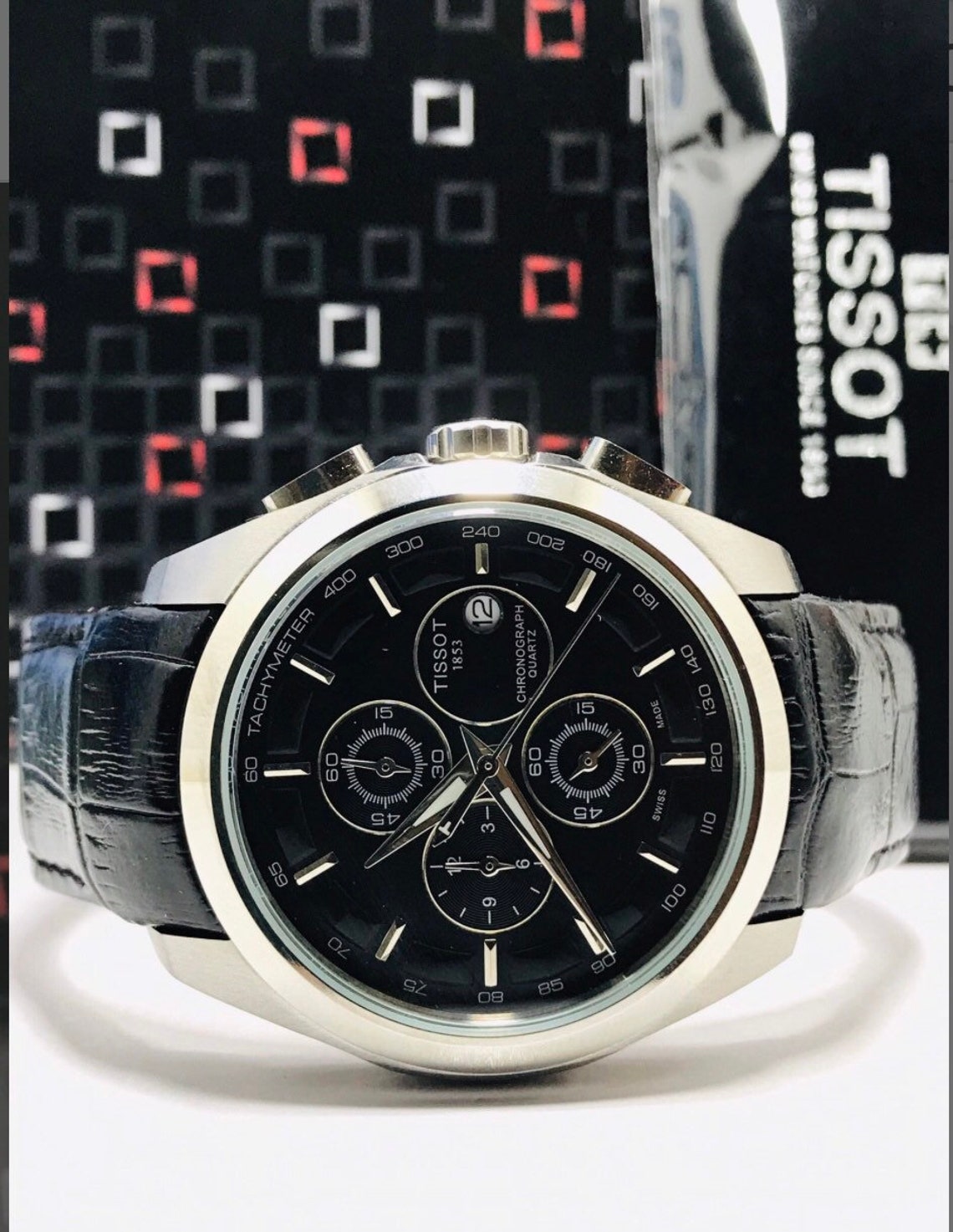TISSOT Tachymeter Chronograph Swiss Made Luxury Watch Quartz Etsy