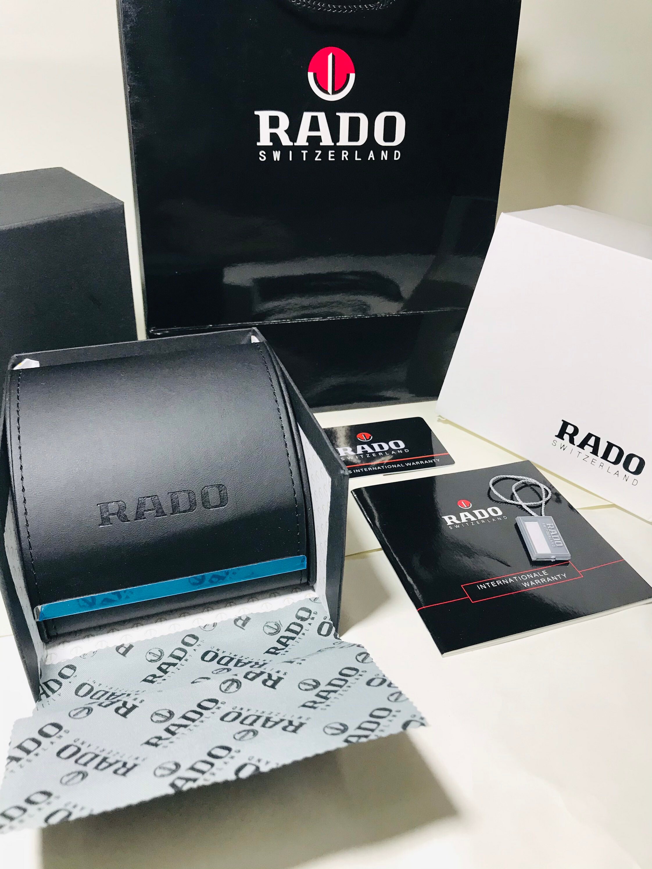 Luxury Black Rado Watch Box New with carton sleeve outer and Etsy