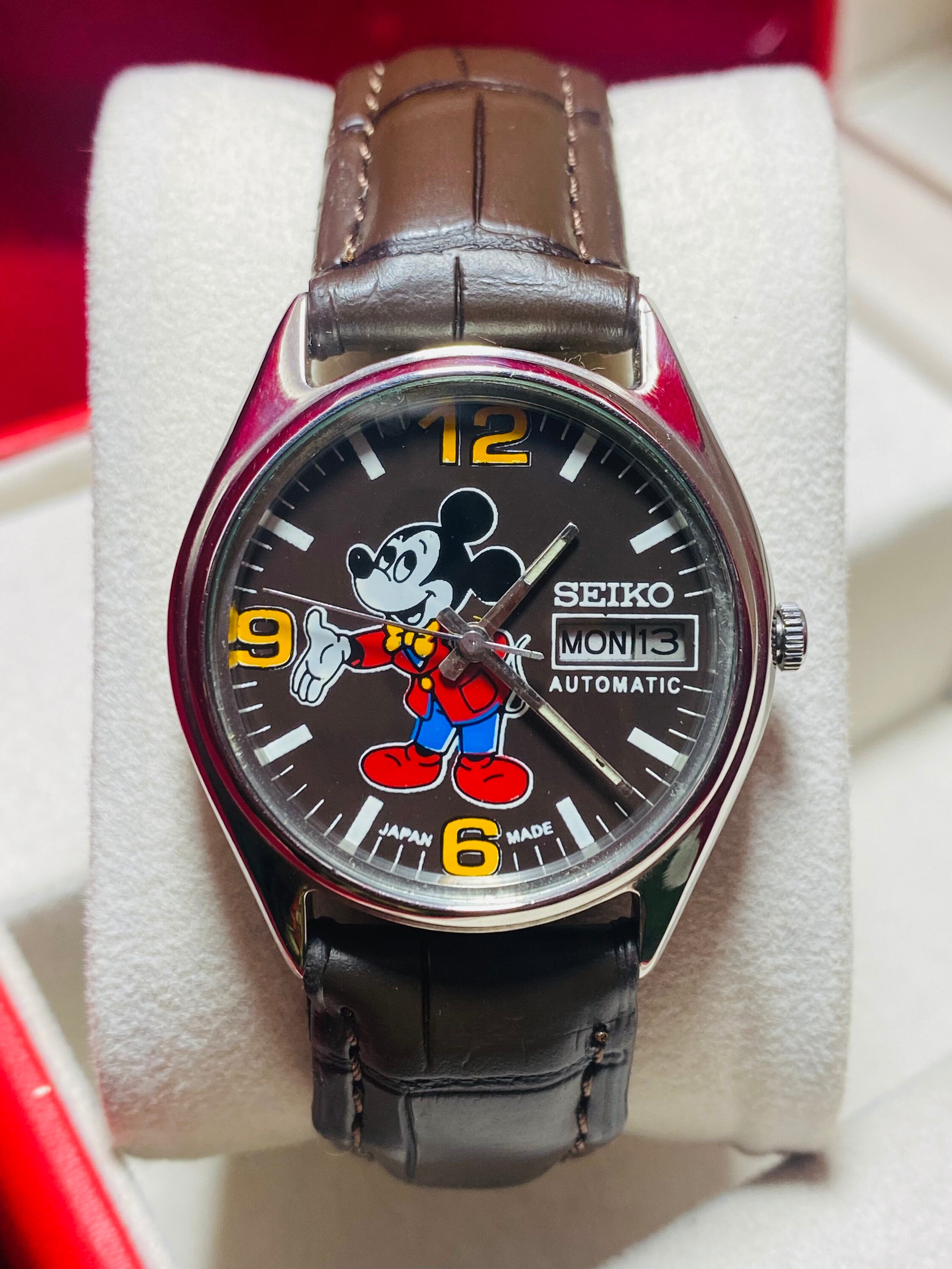 Vintage Seiko 5 Mickey Mouse Brown Dial Automatic 21 Jewel | Etsy Australia