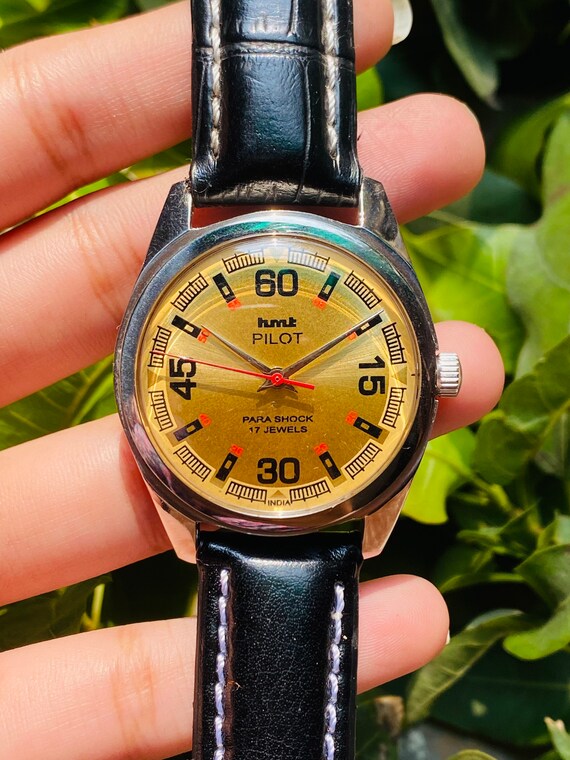 hmt pilot yellow dial