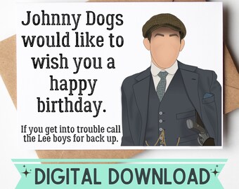 Peaky Blinders Happy Birthday Card Etsy Espana