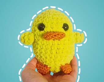Daphne the Duck, Handmade Crochet Duck Plushie, Spring Amigurumi