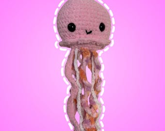 Joyal the Jellyfish, Handmade Crochet Jellyfish Plushie, Sealife Amigurumi