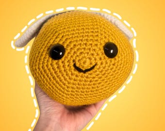 Barry the Bee, Handmade Crochet Bee Plushie, Spring Amigurumi