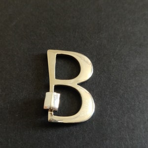 Colgante de mosquetón con la letra B – Charm inicial con cierre de rosca en plata de ley 925, oro, plata, negro, oro rosa rodiado, joyería personalizada