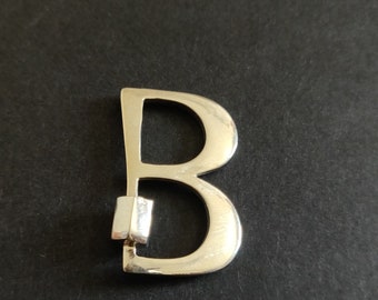 Handcrafted Sterling Silver B Carabiner Lock Pendant