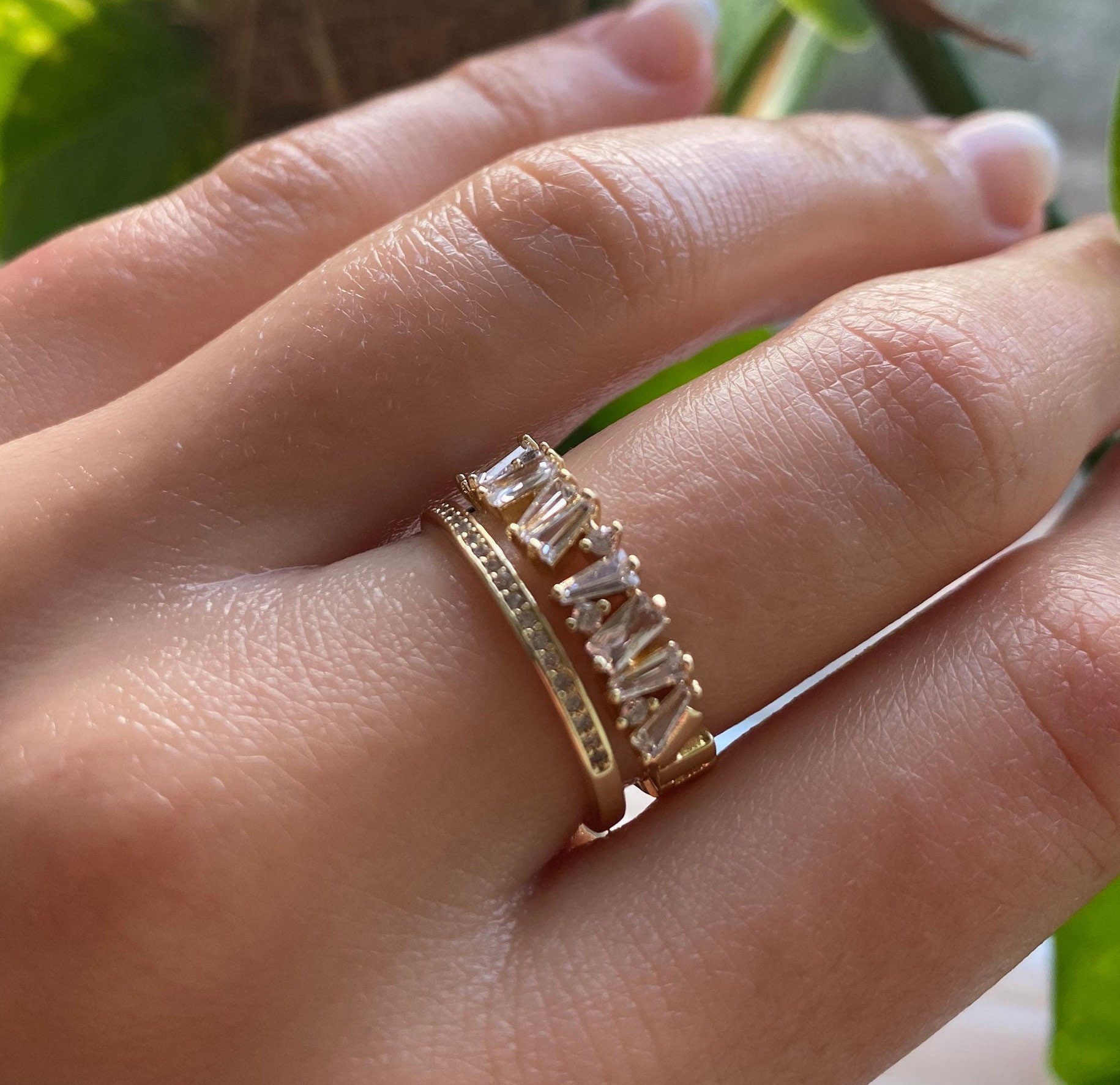 Gold Ring Stone Ring Gold Statement Ring Valentine's Etsy UK