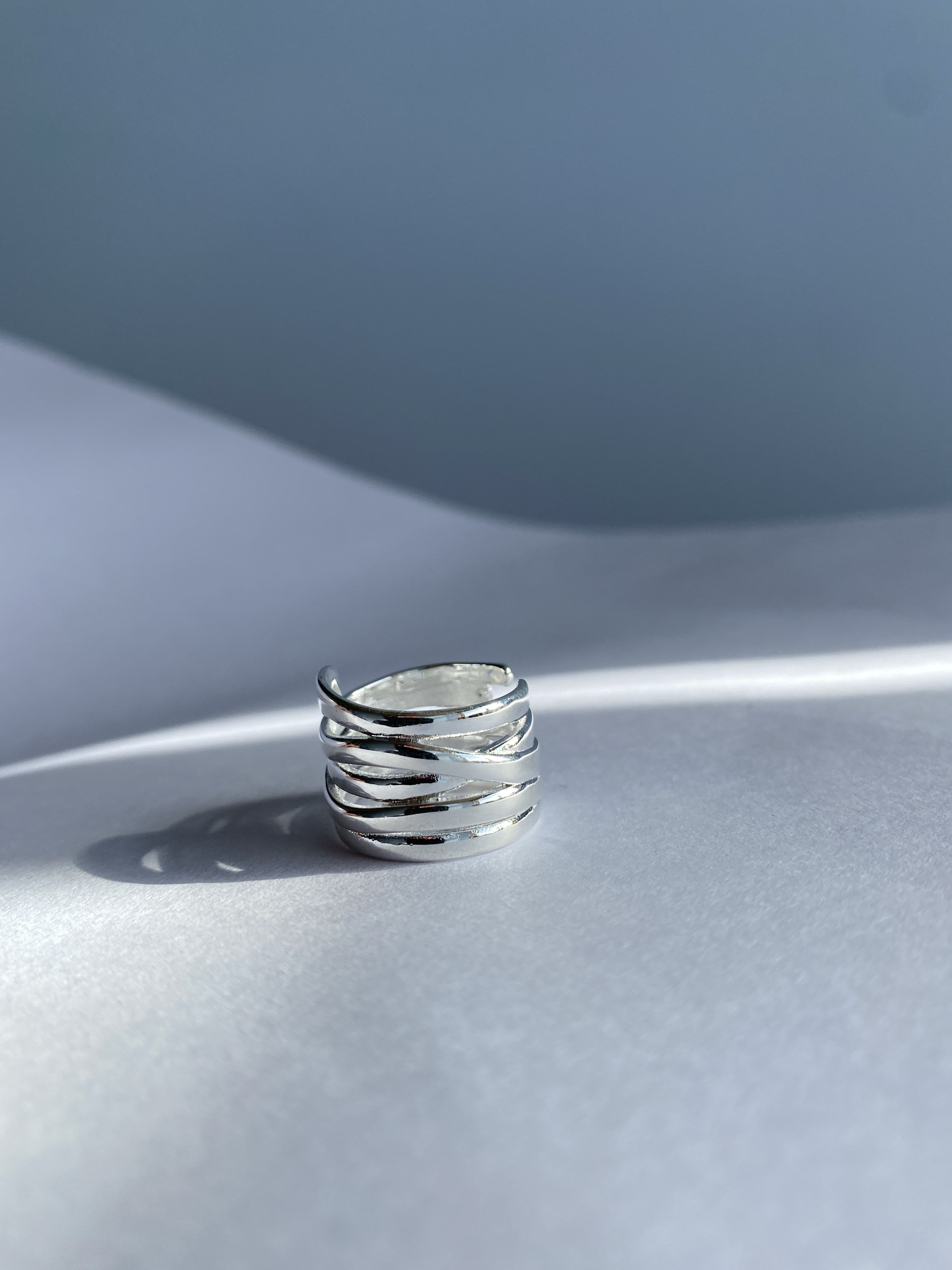 Silver Layered Ring Silver Ring Silver Stacking Ring Unisex - Etsy UK