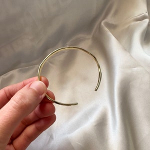 Gold Adjustable Bangle Bracelet, Gold Bangle, Adjustable Simple Bangle, Gold Bracelet, Unisex Bracelet, Thin Bangle, Simple Bracelet image 3