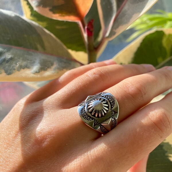 Chunky Silver Ring - Etsy