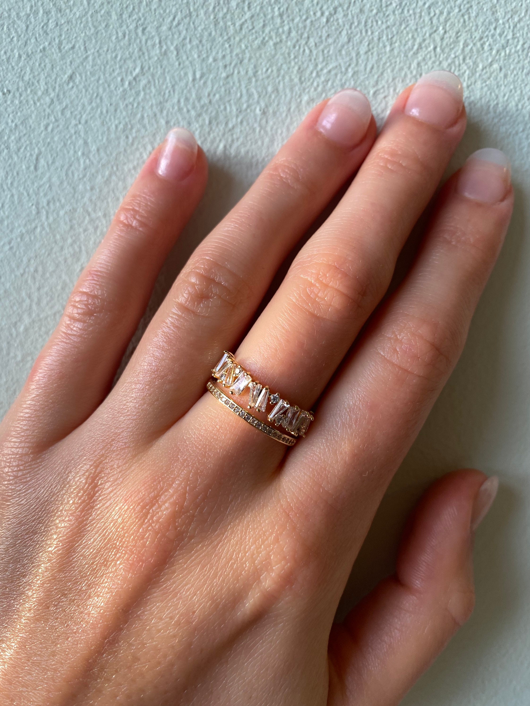 Gold Ring Stone Ring Gold Statement Ring Gold Plated Ring Etsy UK