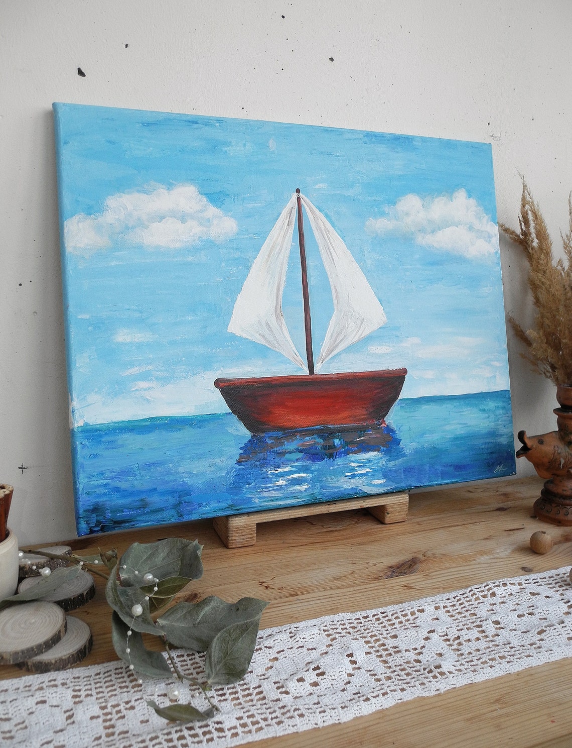 The Simpsons living room boat picture Canvas Art Original Etsy