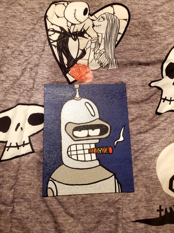 Bender Smoking Cigar Painting 9x12 Panel :) - Etsy