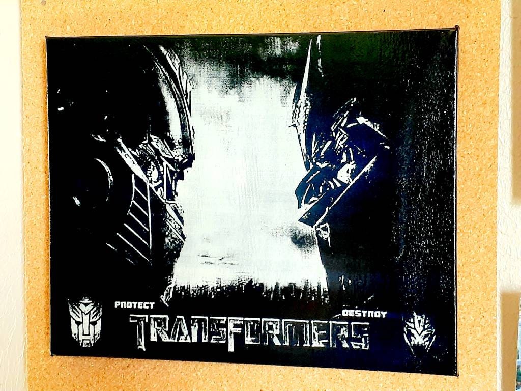 READY TO SHIP 8x10 Laser Engraved Transformer Canvas Etsy