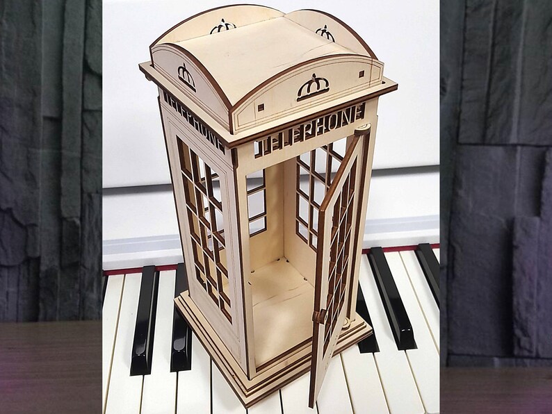 Laser Cut London Telephone Laser Cut Files Lasercut Plans Dxf Etsy