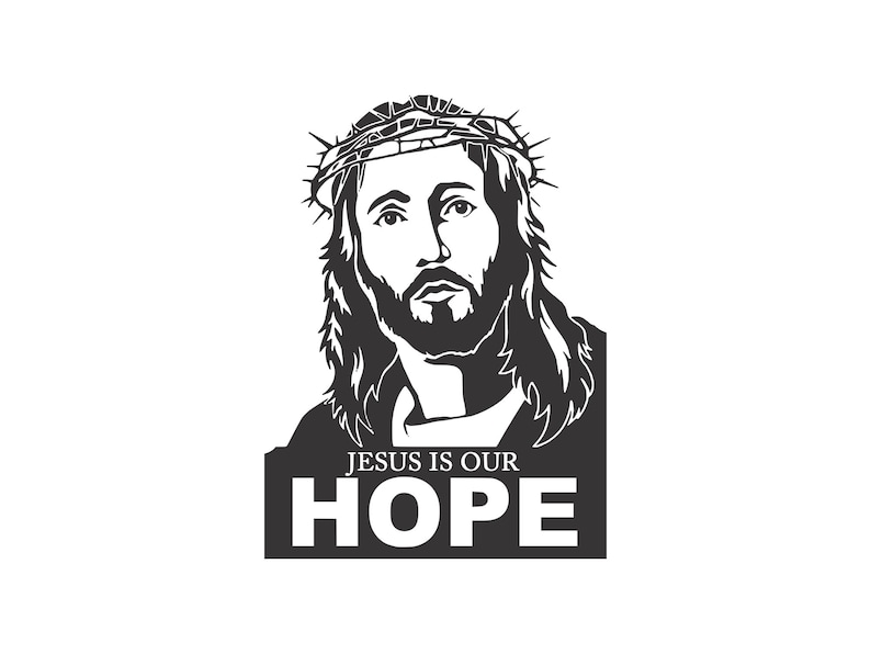 Jesus svg dxf png, jesus christ clipart, catholic, lord, christian printable cut file cricut, silhouette, sublimation, digital download image 1