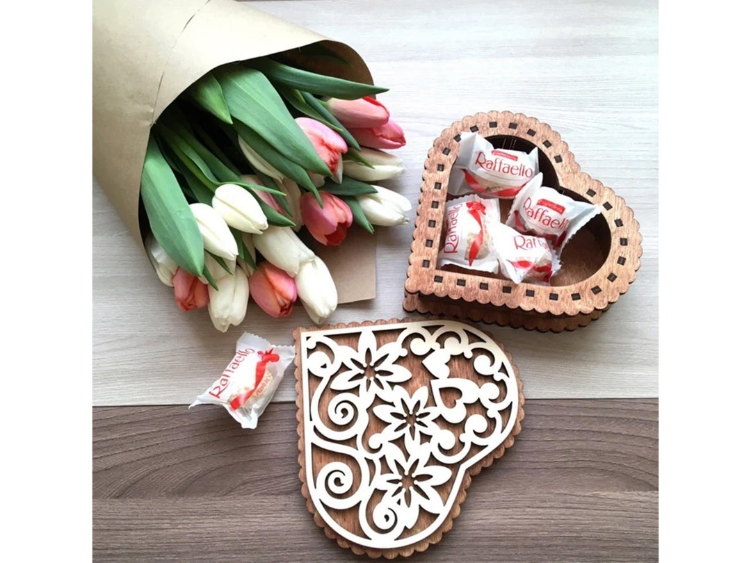 Laser Cut Heart Box Svg File Laser Cut File Box Svg File Box