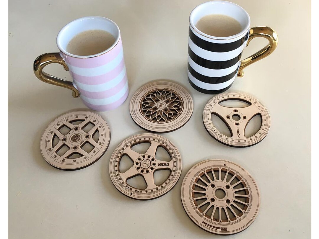 Laser Cut Original Wheel Coaster Dxf Glowforge Svg CNC Router Cutting ...