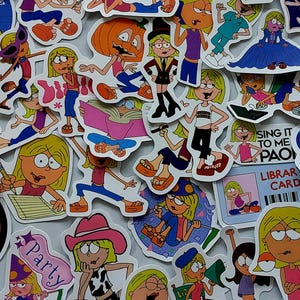 Stickerset Lizzie Mc Guire Cute Cartoon Girl 00er Serien Popstar auf Umwegen Paolo Lizzie Isabella Stickerbomb Set