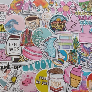 Sticker Set Stickerbomb Mix Set Rosa Sprüche Girl Mix Yeet Fantasy Alpakas 50 Stück Hobby Sticker  Scrapbook Stück Freizeit DIY Basteln
