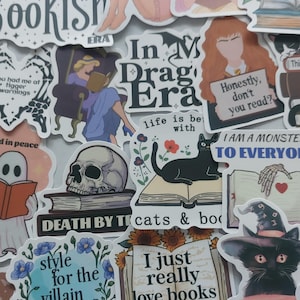 Book Lover Sticker Set 48 Stück Booktok Aesthetic Stickers Reading Addict One More Chapter Planner Scrapbook Laptop Kindle Gift for Readers