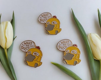 Badge Pin Enton Wat de eend Pokemon Cute Badge Pocket Monster Kleding Decoratie Pin Grappig 2,5x 3 cm Geel Witte Eend Knoppen Pokemon