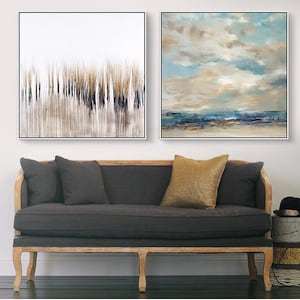 Poster Abstrakte Kunst 40x50cm 2er Set Canvas Drucke Abstrakte Moderne Kunst Abstrakte Malerei Wanddekoration Wohndekoration Home Trend Grün