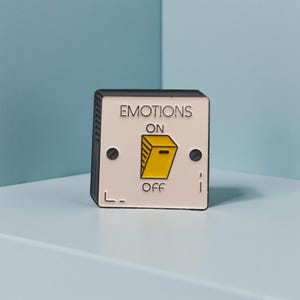 Badge Emotions on off light switch pin hard enamel pins adhd impusilvity funny pin meds pin decoration backpack jacket
