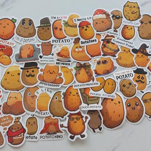 Set di adesivi patate patate piccole patate carine regalo 50 pezzi adesivo hobby pezzo di scrapbooking tempo libero fai da te artigianato patata da divano
