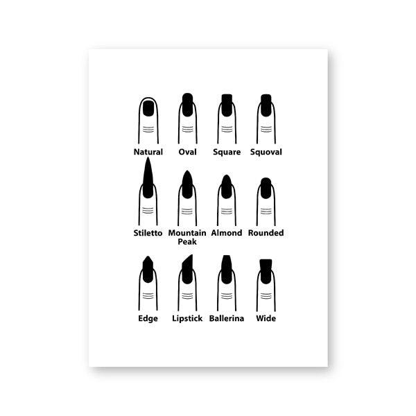 Poster Nails Nail Art Nail Studio Beauty Studio Black White A4 Fashion Home Trends Wall Decoration Print Fashion Prints Fashion Prints Fashion Prints