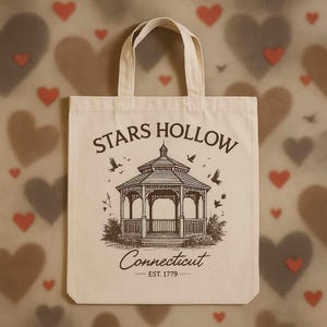 Canvas Tasche Stars Hollow Connecticut Gilmore Girls Tasche Cute Rory Lorelai Luke Girl Print lustige Tasche Druck Cute Bag Doppelprint