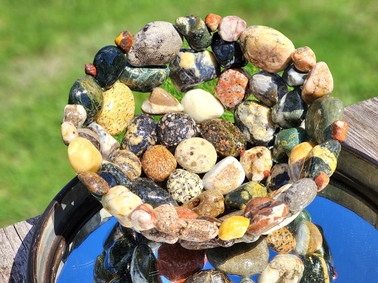 12 Rock Bowl, Fruit Bowl, Stones, Michigan Made, Kitchen Platter, One