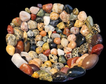 13" Handmade One-of-a-kind Rock Platter, Fruit Bowl, Rock Home Decor, Table Platter, Rock Decor, Pure Michigan, Michigan Great Lake Beach