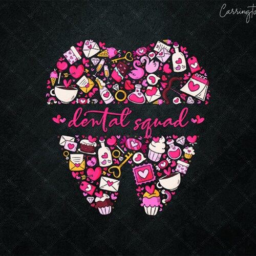 Dental Squad Valentine Png Dentist Valentine PNG Tooth Cupid Etsy