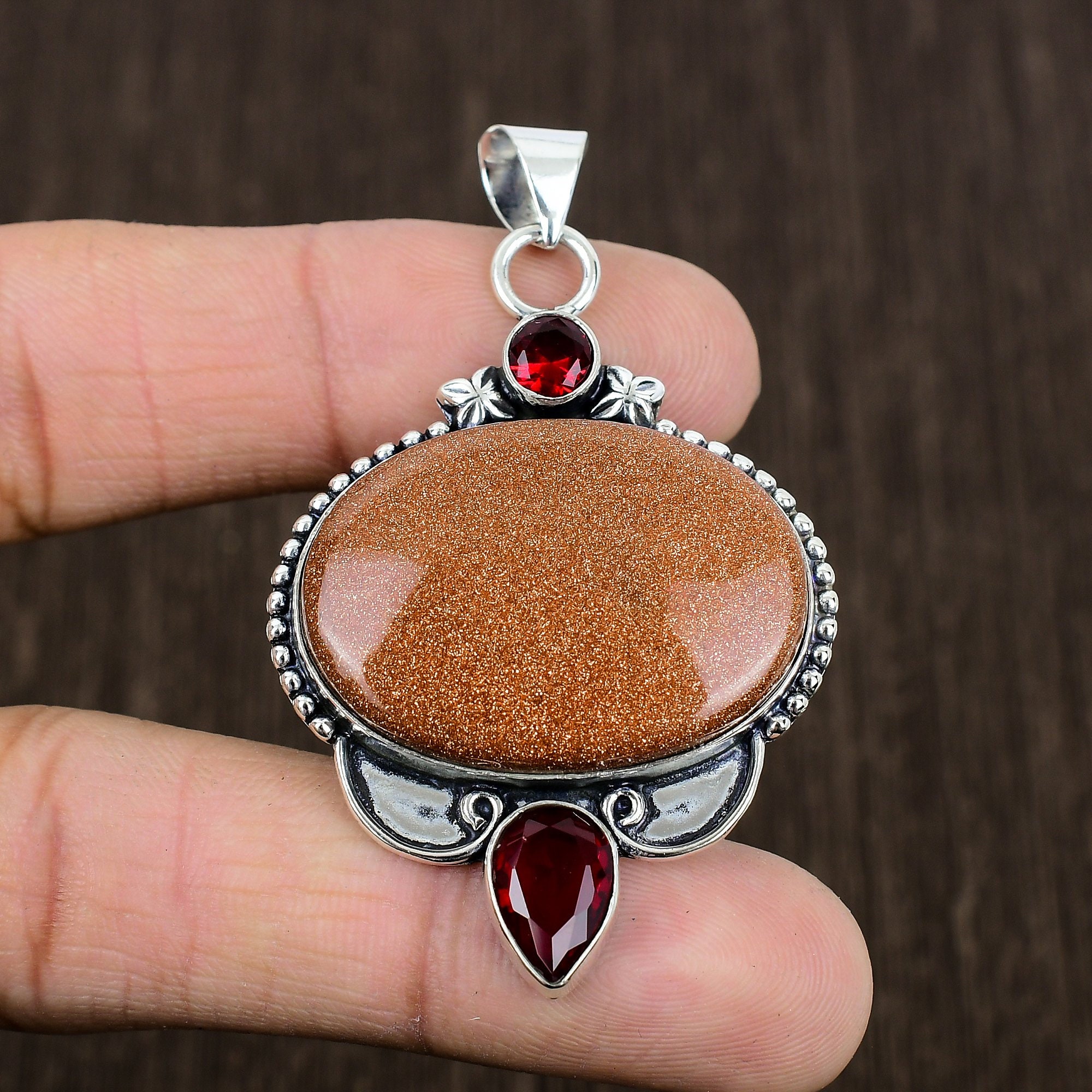 Acheter Joli pendentif en argent sterling 925 fait à la main avec pierres précieuses Iolite pour femme