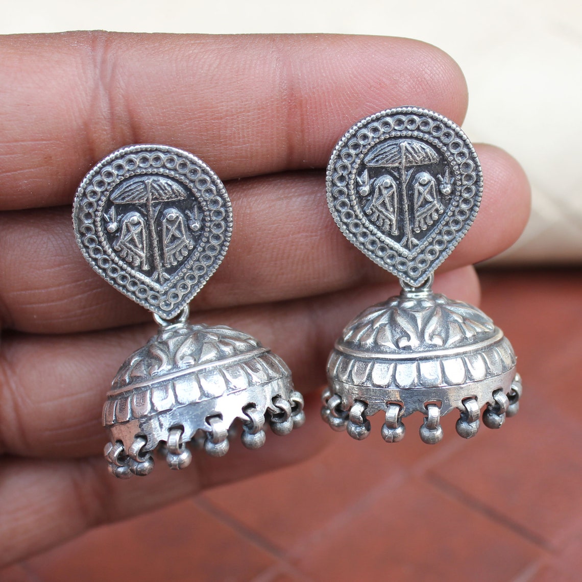 Rajasthan Tribal Banjara Earrings Trendy Stud Earrings 925 Etsy