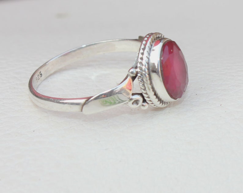 Designer Ring Handmade Ring 925 Sterling Silver Ring Statement Ring Garnet Hydro Gems Ring Wedding Gift Ring Fashionable Jewelry Ring