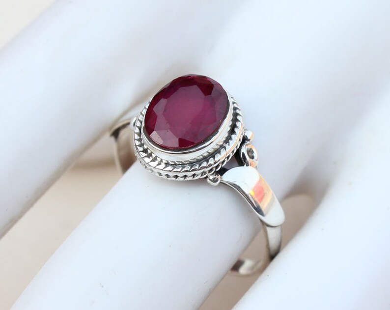 Designer Ring Handmade Ring 925 Sterling Silver Ring Statement Ring Garnet Hydro Gems Ring Wedding Gift Ring Fashionable Jewelry Ring