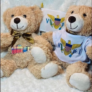 Virgin Islands Teddy Bear or any island is flag customize today .