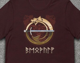 Beowulf Runes T-Shirt: Viking Celtic Norse Folklore Tee