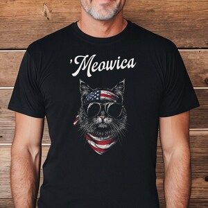 USA Meowica Shirt, Patriotic Cat 4th Of July Shirt, Merica USA T Shirt, Murica Shirt, Independence Day Tee, 4th July Cat Lovers Shirt