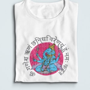 Ganesh Shirt, Lord Ganesha Tshirt, Yoga Tee, Hindu God Gift, Om Gifts, Mantra T-Shirt,Yoga Clothing,Elephant Shirt,Ganpati,Distressed Design
