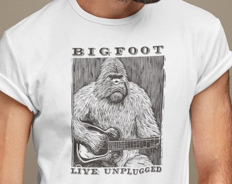 Bigfoot Shirt,Funny Cryptozoology, Guitar Player Gift Big Foot Playing Guitar, Funny Sarcastic Tee,Big Foot Shirt,Yeti Shirt,Sasquatch Shirt