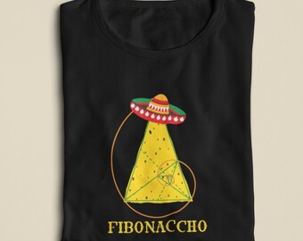 Fibonaccho Nacho Tshirt, Fibonacci Shirt, Math Art, Science Engineer Top, Nerdy Tshirt, Golden Ratio T-Shirt, Mathematics Tee, Golden Spiral