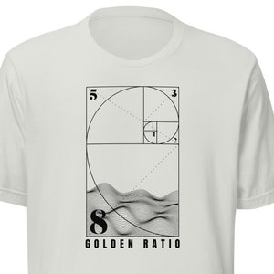 Fibonacci Shirt, Math Art, Science Engineer Shirt, Nerdy Tshirt, Golden Ratio T-Shirt, Mathematics Tee, Golden Spiral