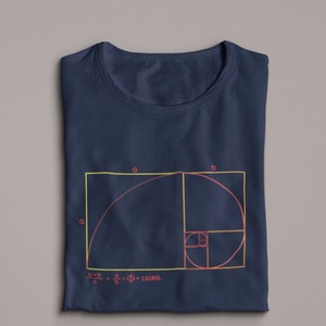 Fibonacci Shirt, Math Art, Science Engineer Shirt, Nerdy Tshirt, Golden Ratio T-Shirt, Mathematics Tee, Golden Spiral